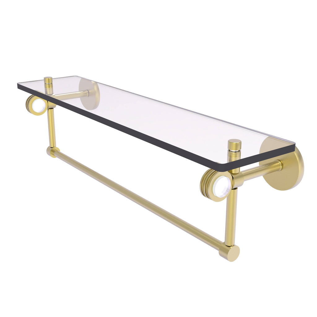 Glass Shelf with Towel Bar Satin Brass I66990
