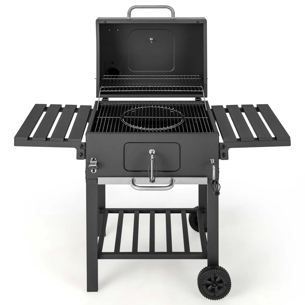 Outdoor Charcoal Grill with 2 Foldable Side Table T93905