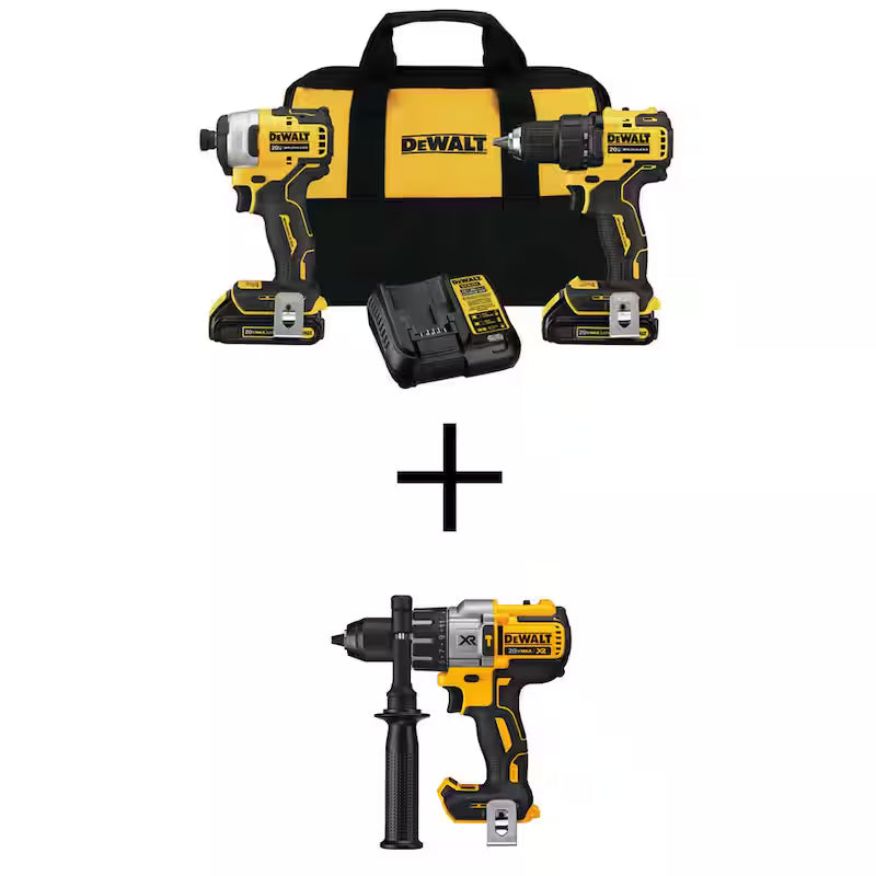 Cordless Brushless Hammer Drill Impact 2 Tool Combo Kit K341
