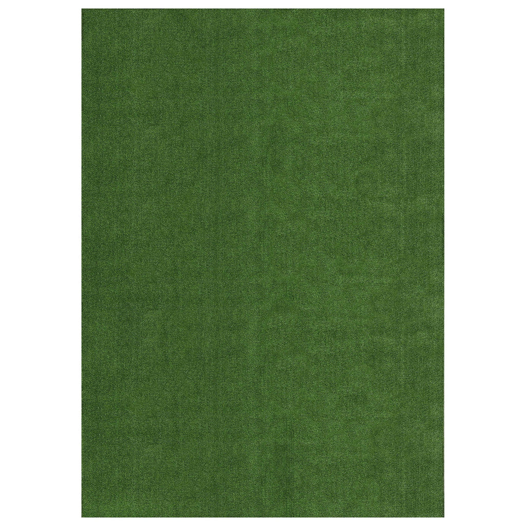 Waterproof 5'3" x 8'2" Green Artificial Grass Rug Y9287