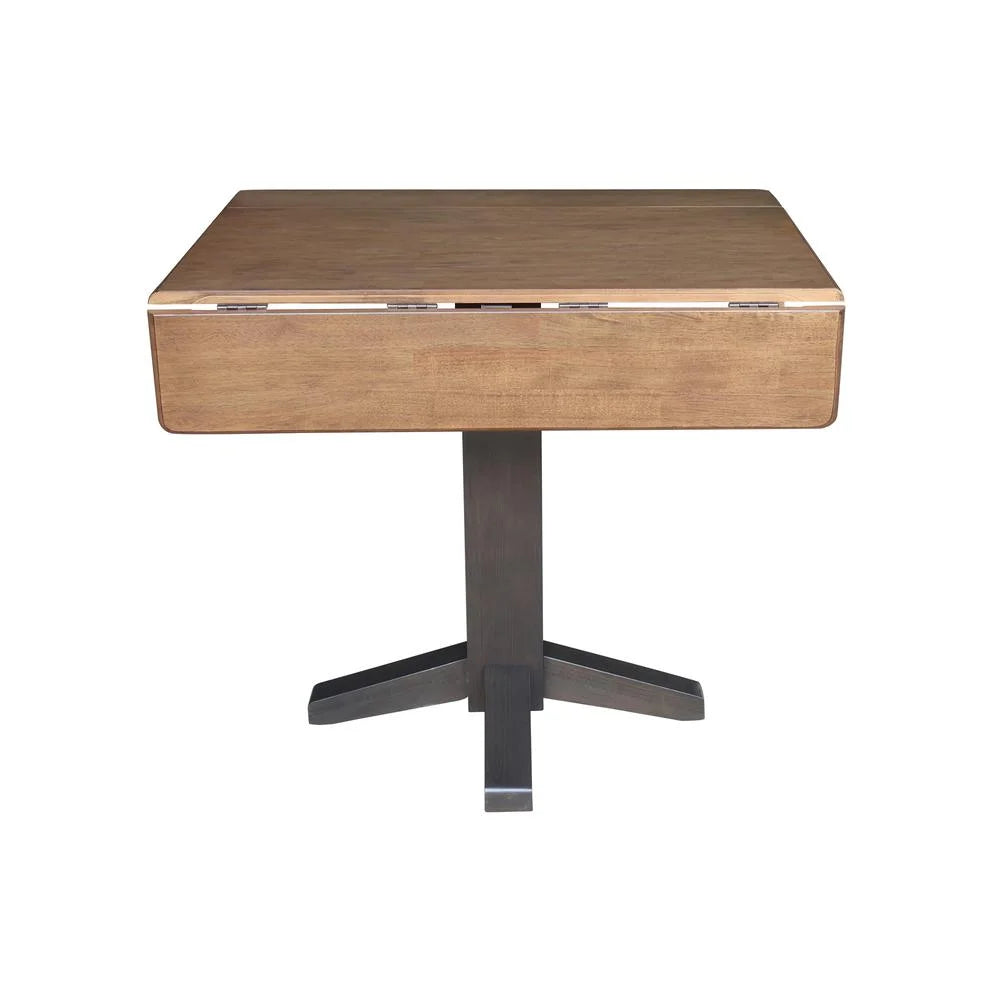36" Solid Wood Square Dual Drop Leaf Dining Table O500