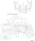 Polaris RZR Hood Decal, Front, Right, Genuine OEM Part 7182108, Qty 1 Pack of 2 F842752