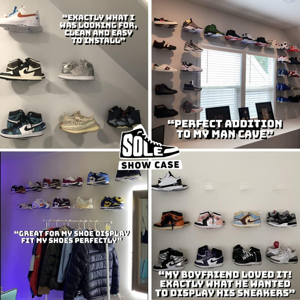 6 Clear Floating Shoe Shelves with Hardware G423714