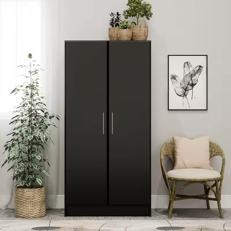 Black Wood Freestanding Garage Cabinet D517