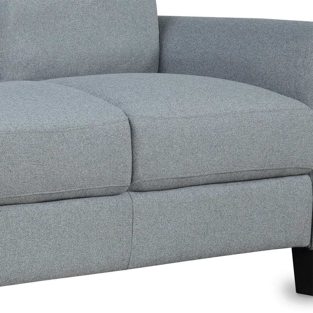 Gray Linen 3-Seat Sofa D420