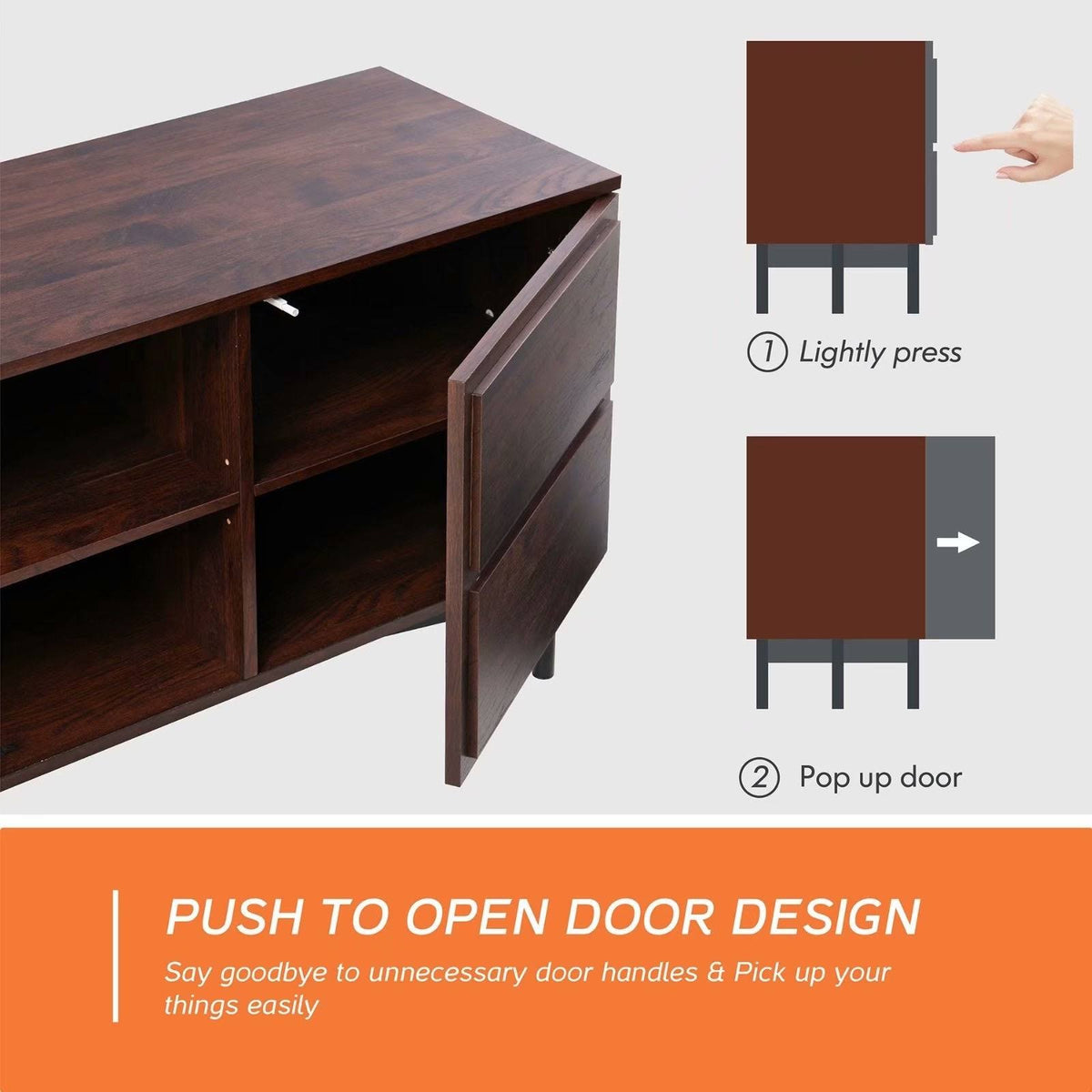 Walnut Media TV Stand T19642