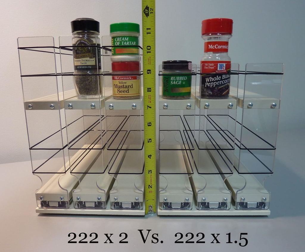 22x1.5x11 Spice Rack with 2 Drawers and 2 Shelves H893