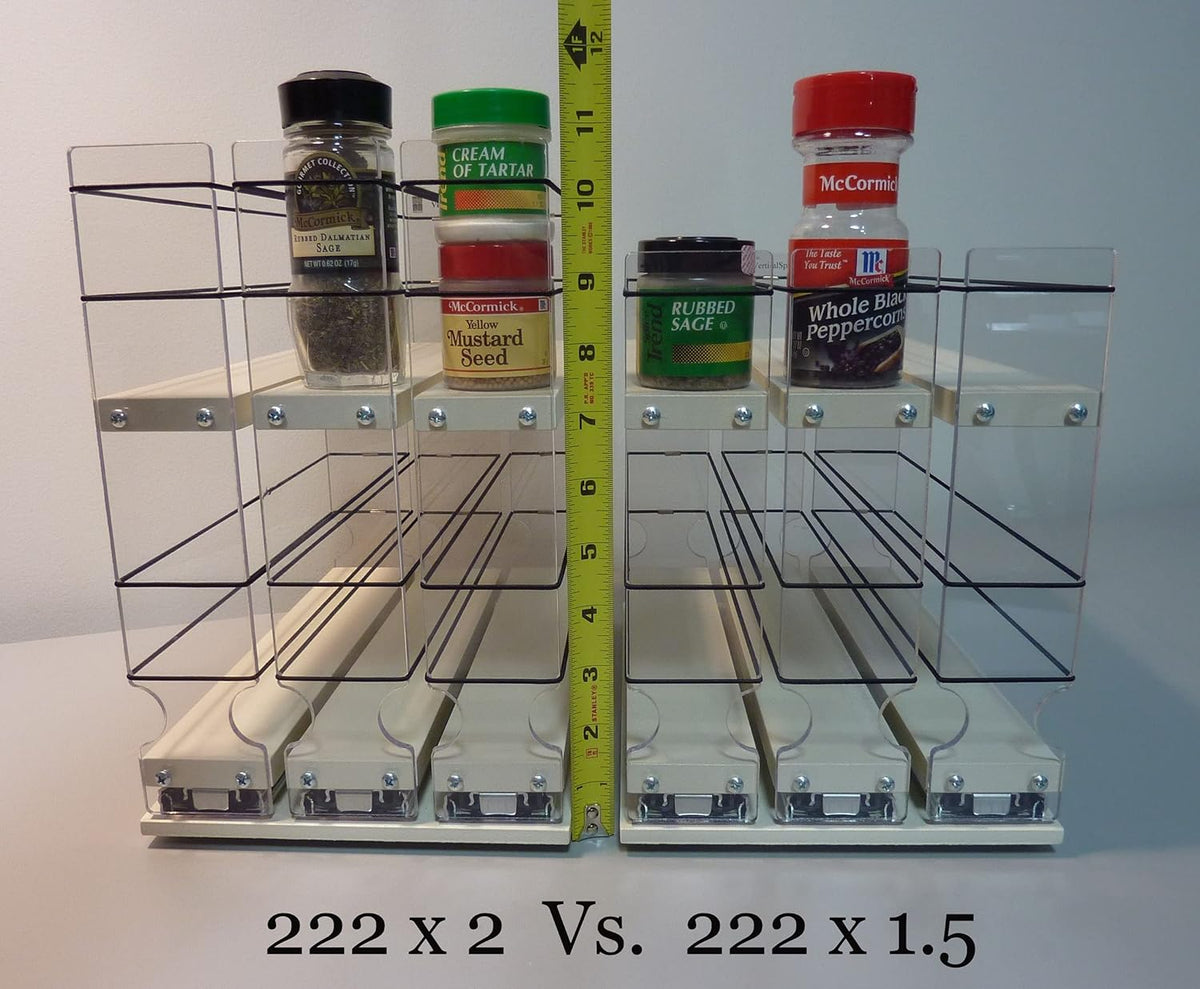 22x1.5x11 Spice Rack with 2 Drawers and 2 Shelves H893