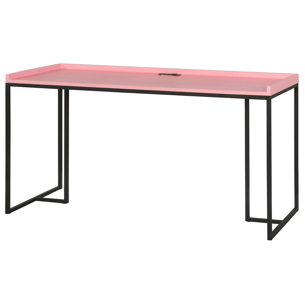 Contemporary Wood Big Desk with USB Plug E41055