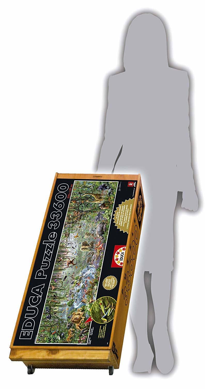 33,600 Piece Wild Life Puzzle with Wheeled Wooden Carry Case O131
