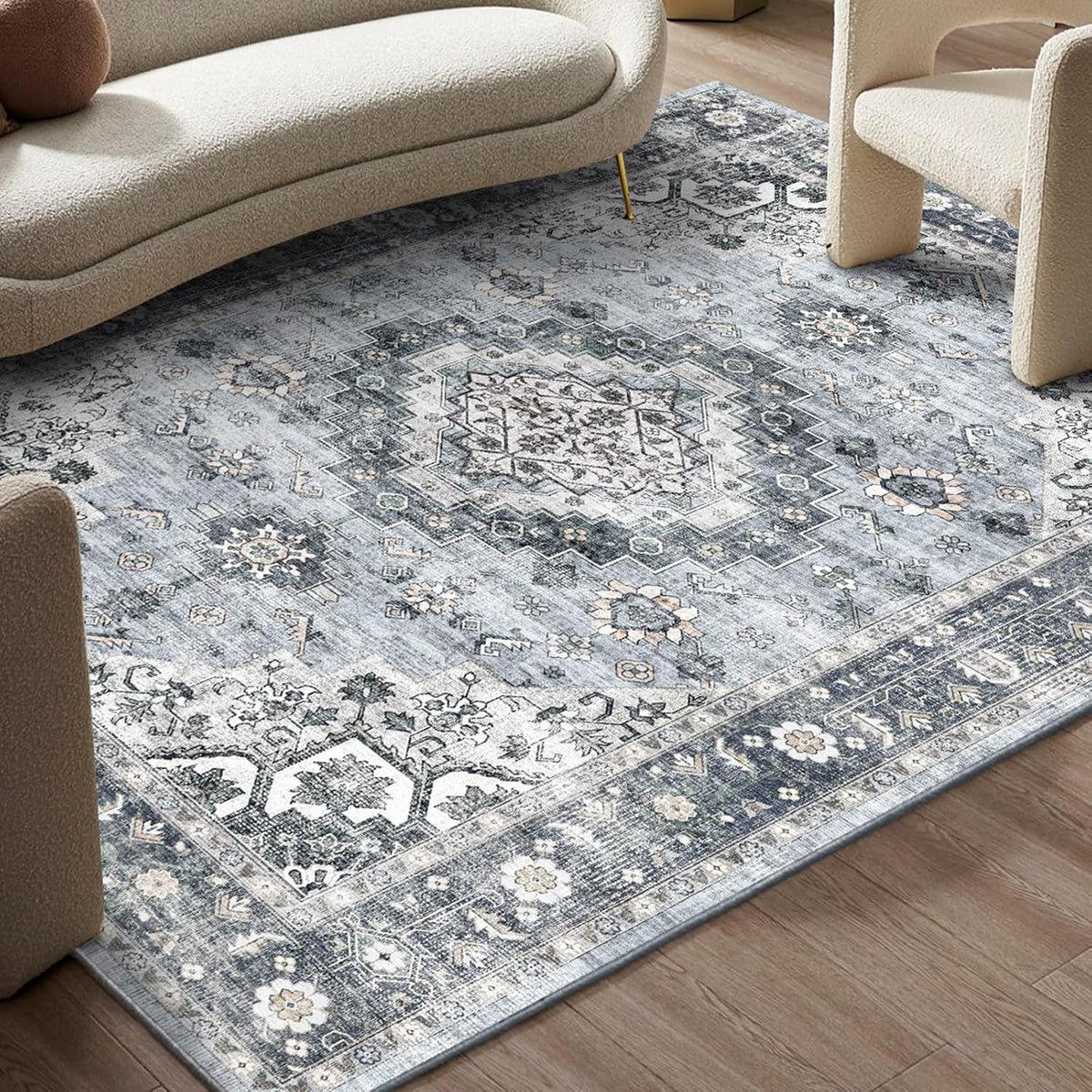 Machine Washable 5x7 Area Rug T708056