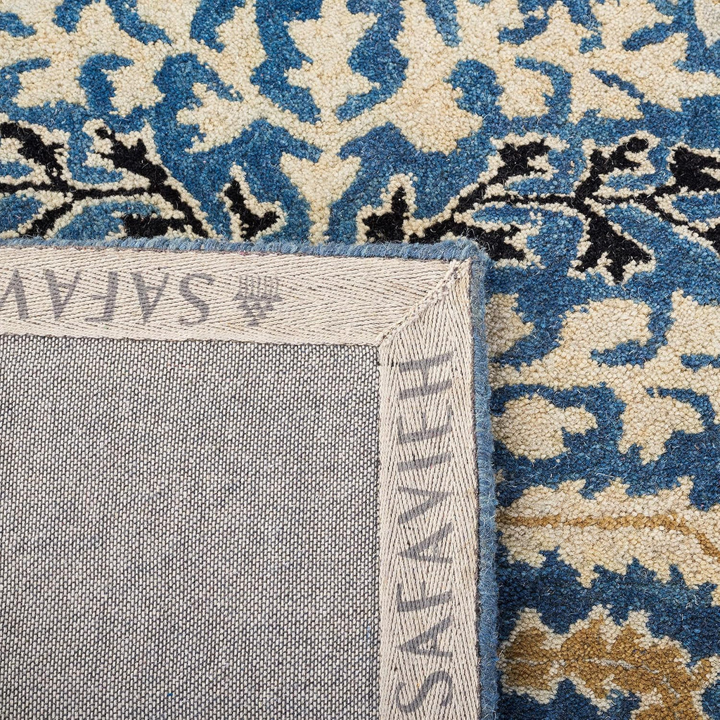 X-Large Dark Blue & Multi Handmade Traditional Oriental Wool Area Rug Y4208