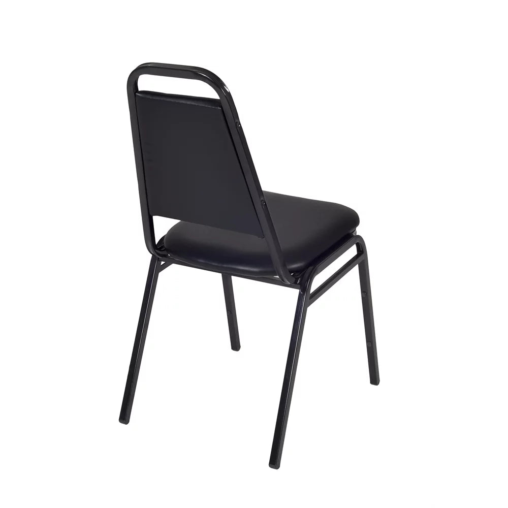 48" Square Breakroom Table & 4 Stack Chairs H169