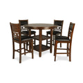 5-Piece Transitional Wood Dining Set in Brown J646057