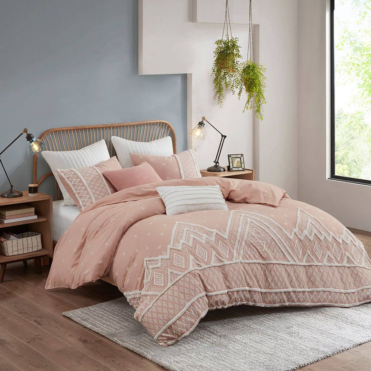 King Flax and Cotton Blended Duvet Cover Set N14650