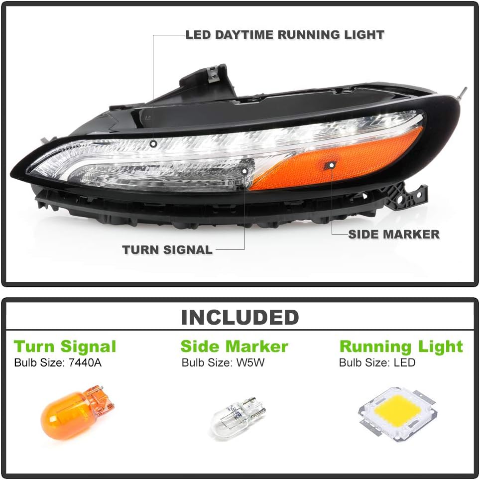 Left Right LED DRL Signal Lamps Assembly Set R28533
