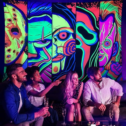 Blacklight UV Reactive Glow in The Dark Tapestry 70" x 90" A608180