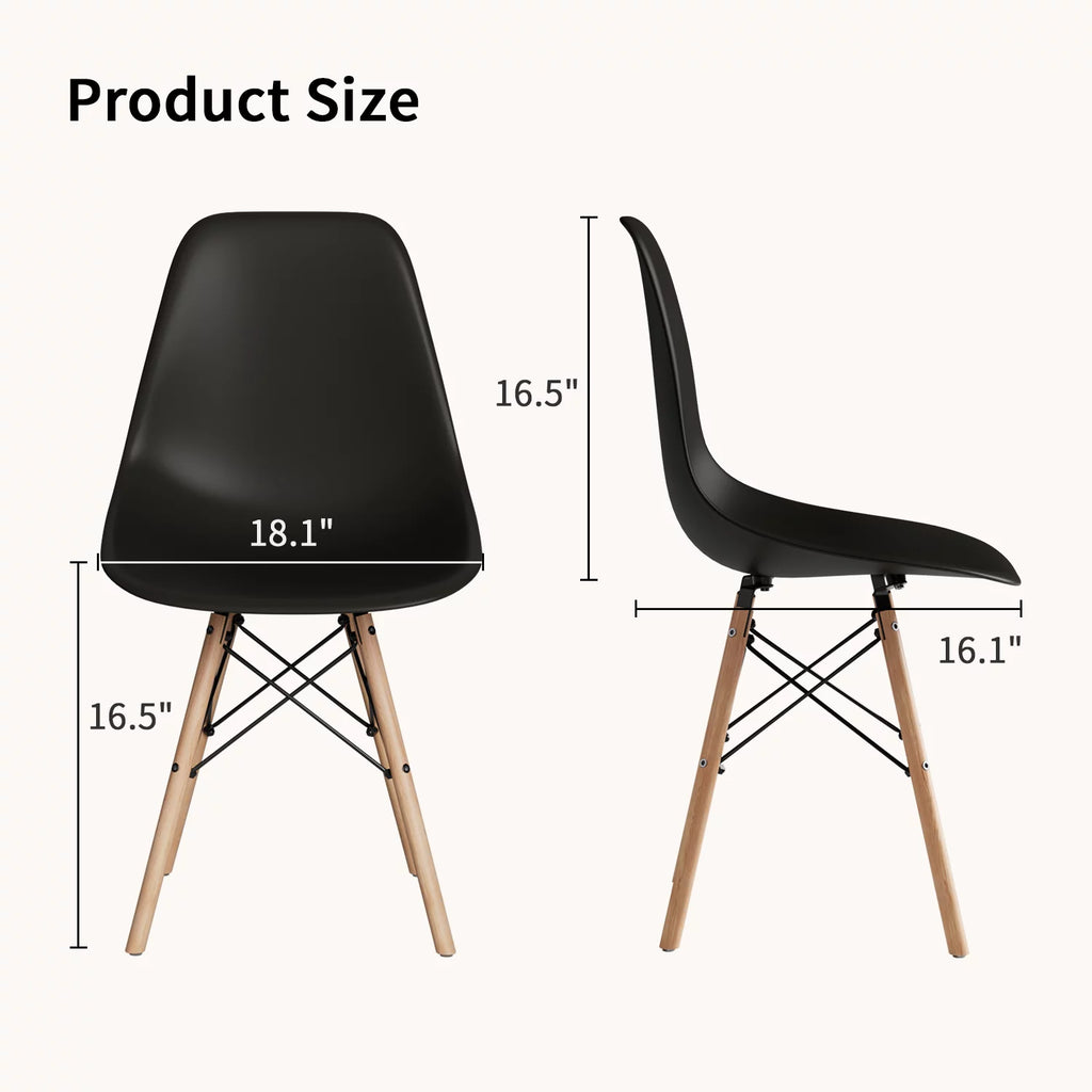 Black Plastic Dining Chair X8334