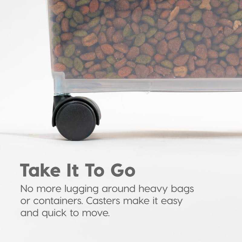 Airtight Pet Food Storage Container with Casters Z43805