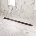 Oil Rubbed Bronze Linear Shower Drain with Flange E598785