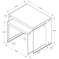 Grey and Clear Nesting Table 2-Piece Set Q250601