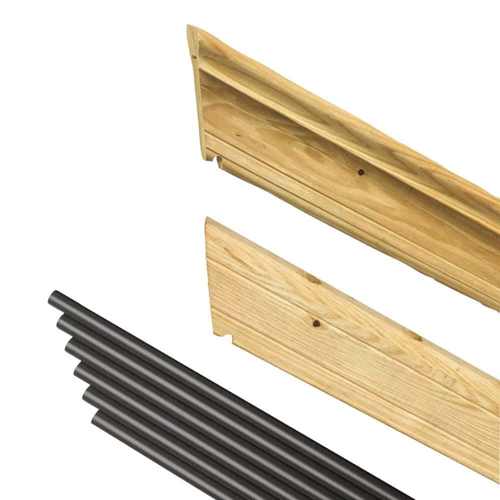 6 ft. Pressure-Treated Stair Railing Kit with Black Aluminum Balusters U520785