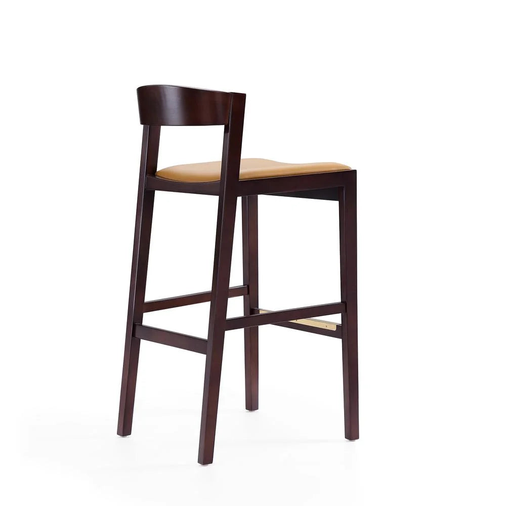 Faux Leather Barstool in Camel (Set of 3) C156