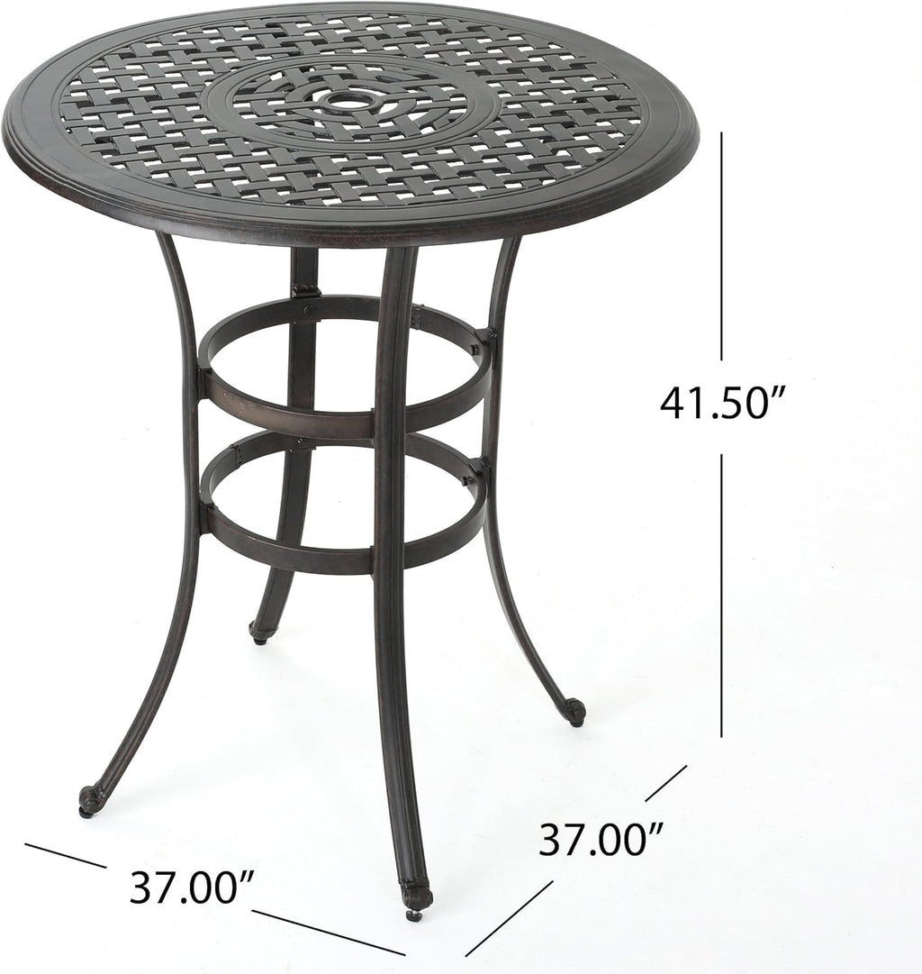 Cast Aluminum Round Bar Table J63928