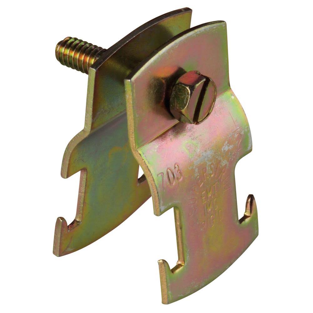 6-3/8 in. Gold Galvanized Strut Pipe Clamp W9327