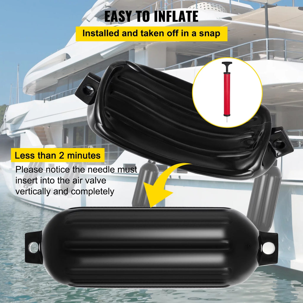 Ribbed Vinyl Boat Fenders Pack of 4 P828