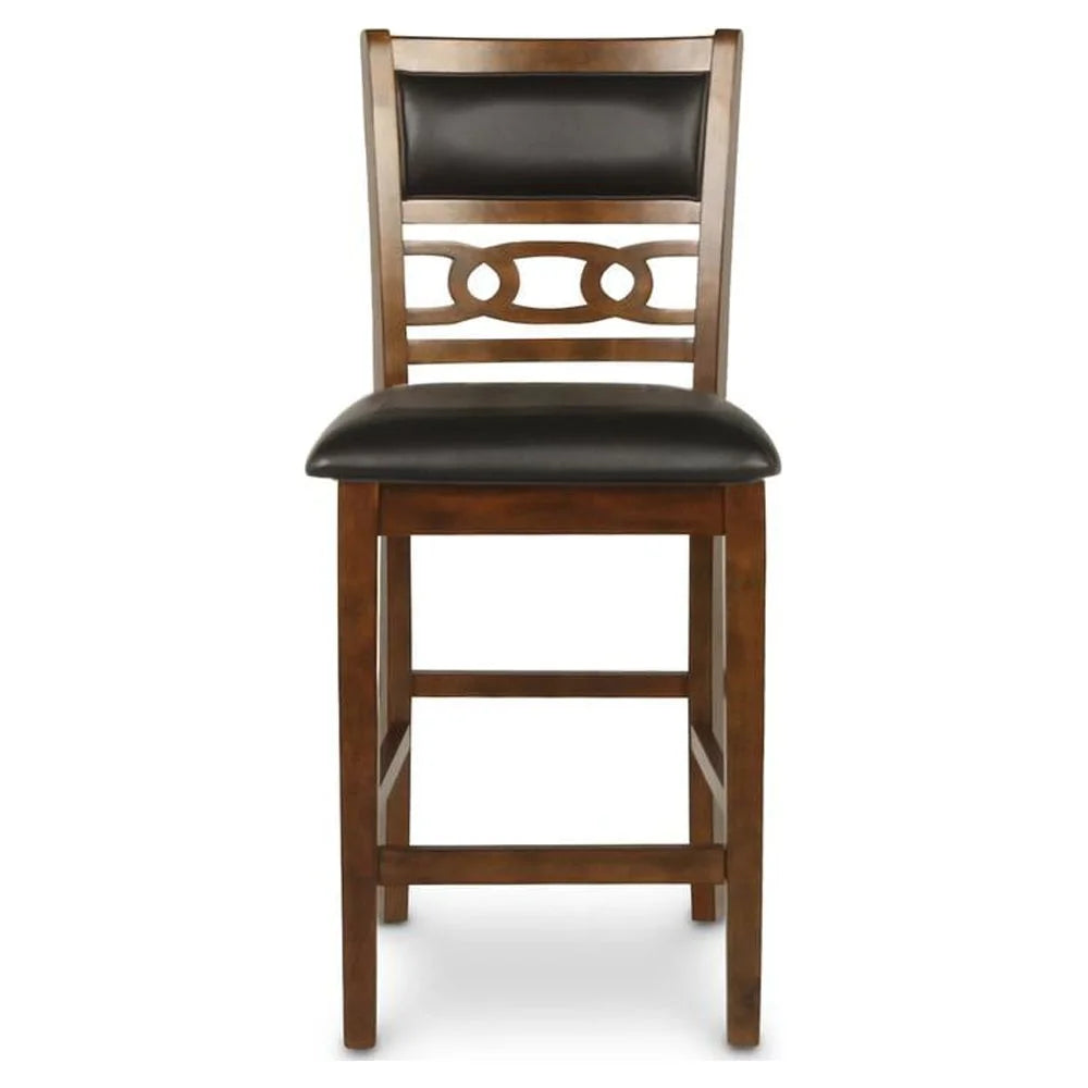 5-Piece Transitional Wood Dining Set in Brown J646057