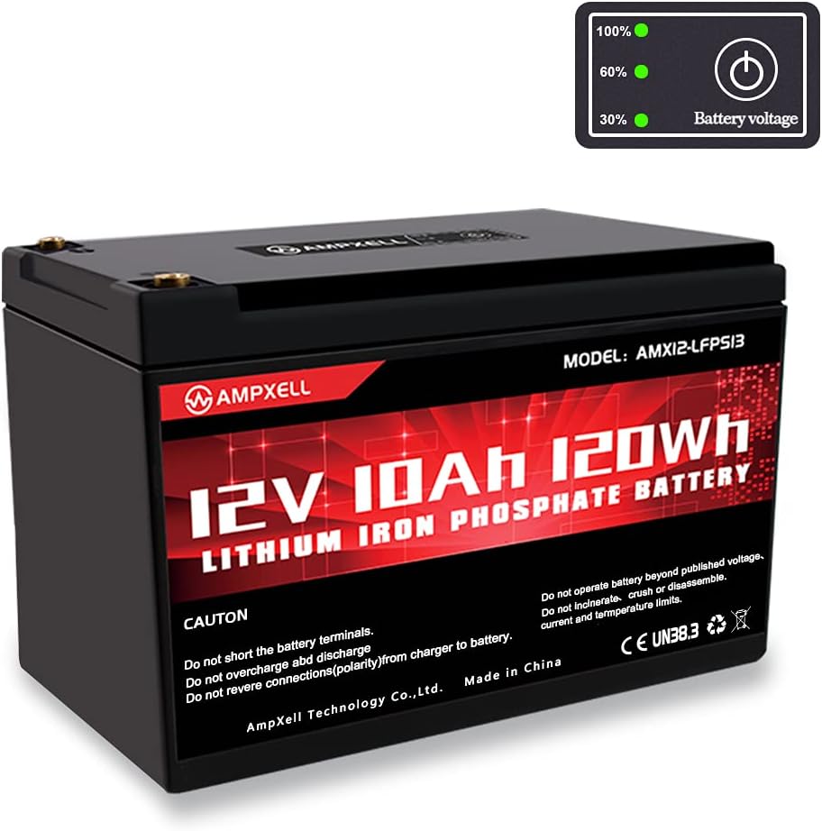 12V 8Ah Deep Cycle LiFePO4 Battery Pack of 2 W860
