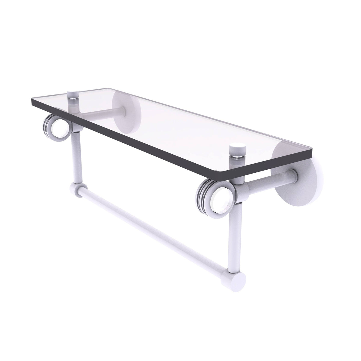 Glass Shelf with Towel Bar Satin Brass I66990
