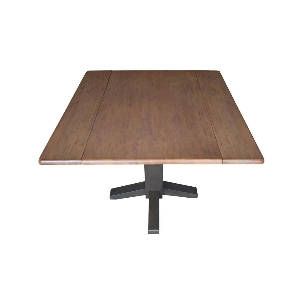 36" Solid Wood Square Dual Drop Leaf Dining Table O500