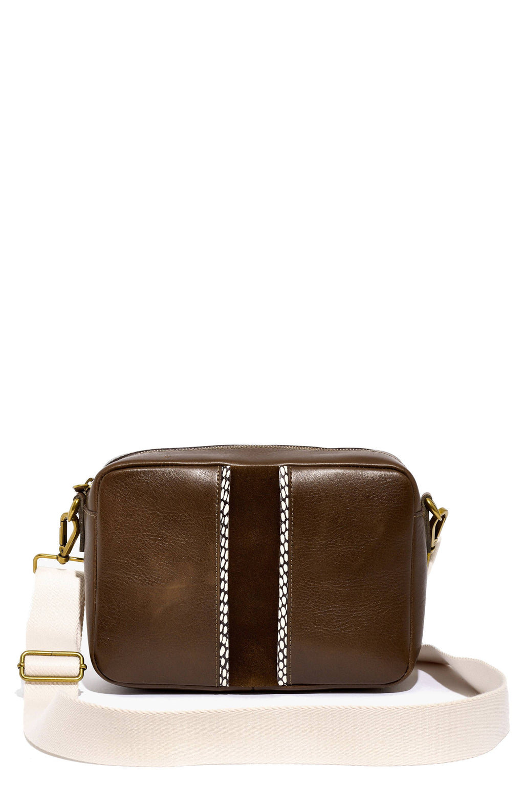 Brown Suede Camera Bag Y1034