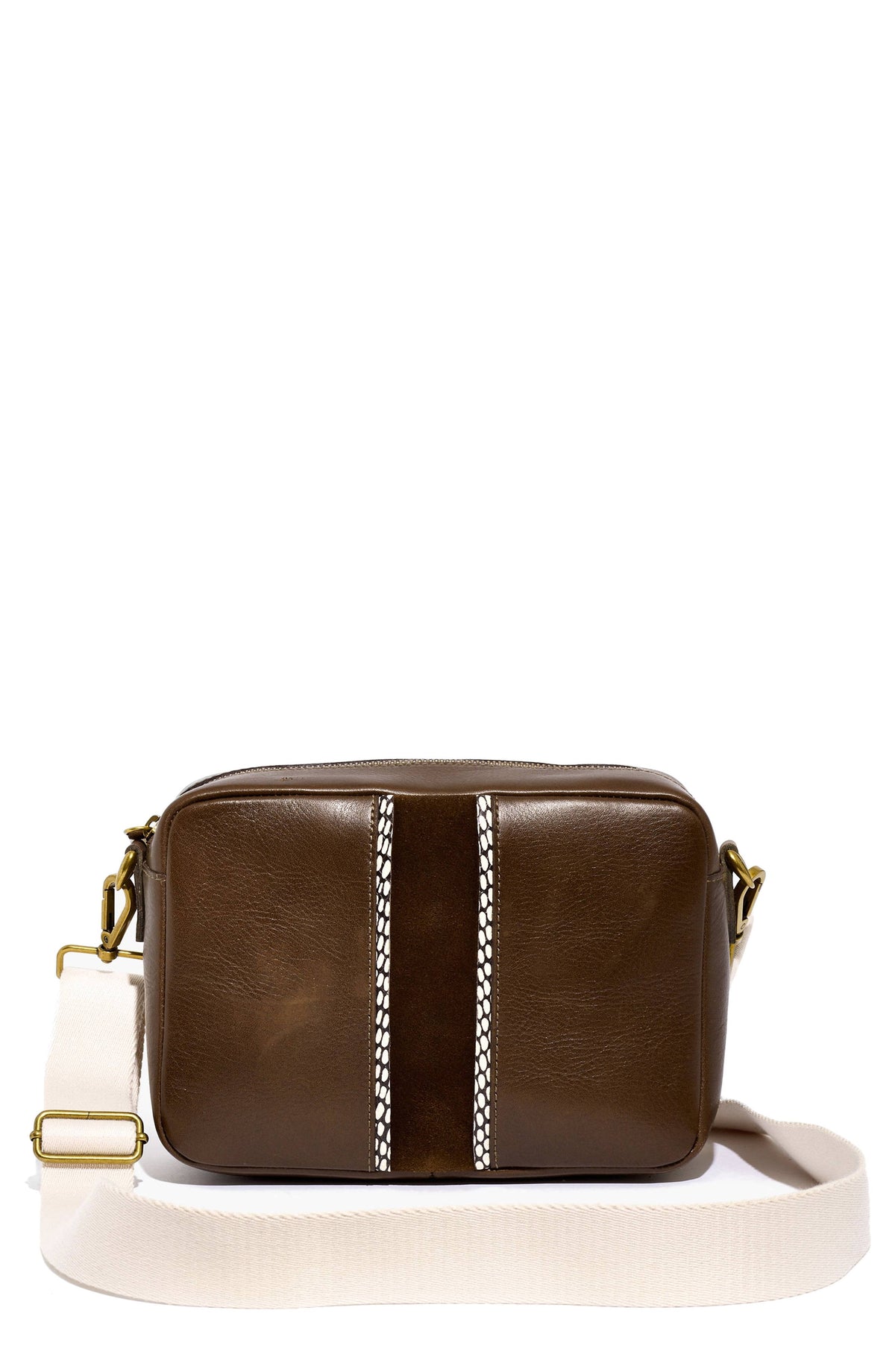Brown Suede Camera Bag Y1034