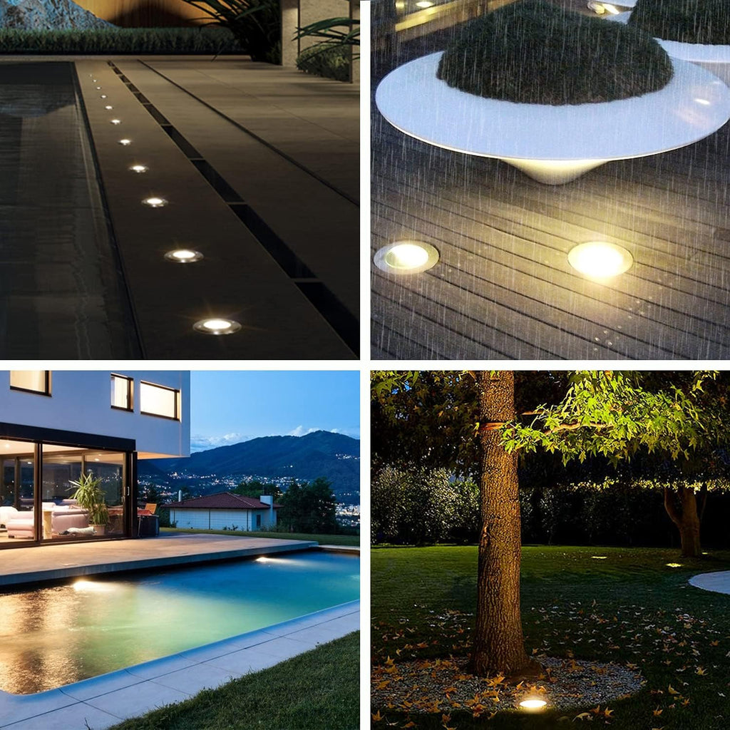 6W IP67 Waterproof Low Voltage Landscape Well Lights Pack of 2 Q11540