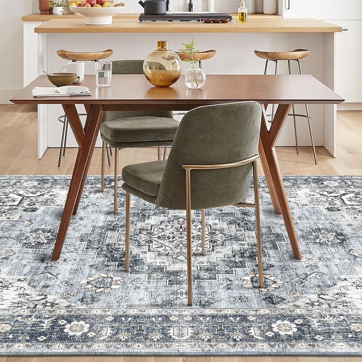 Machine Washable 5x7 Area Rug T708056