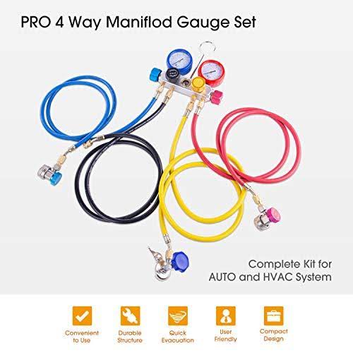Professional Vacuum Pump & Manifold Gauge Set S9214