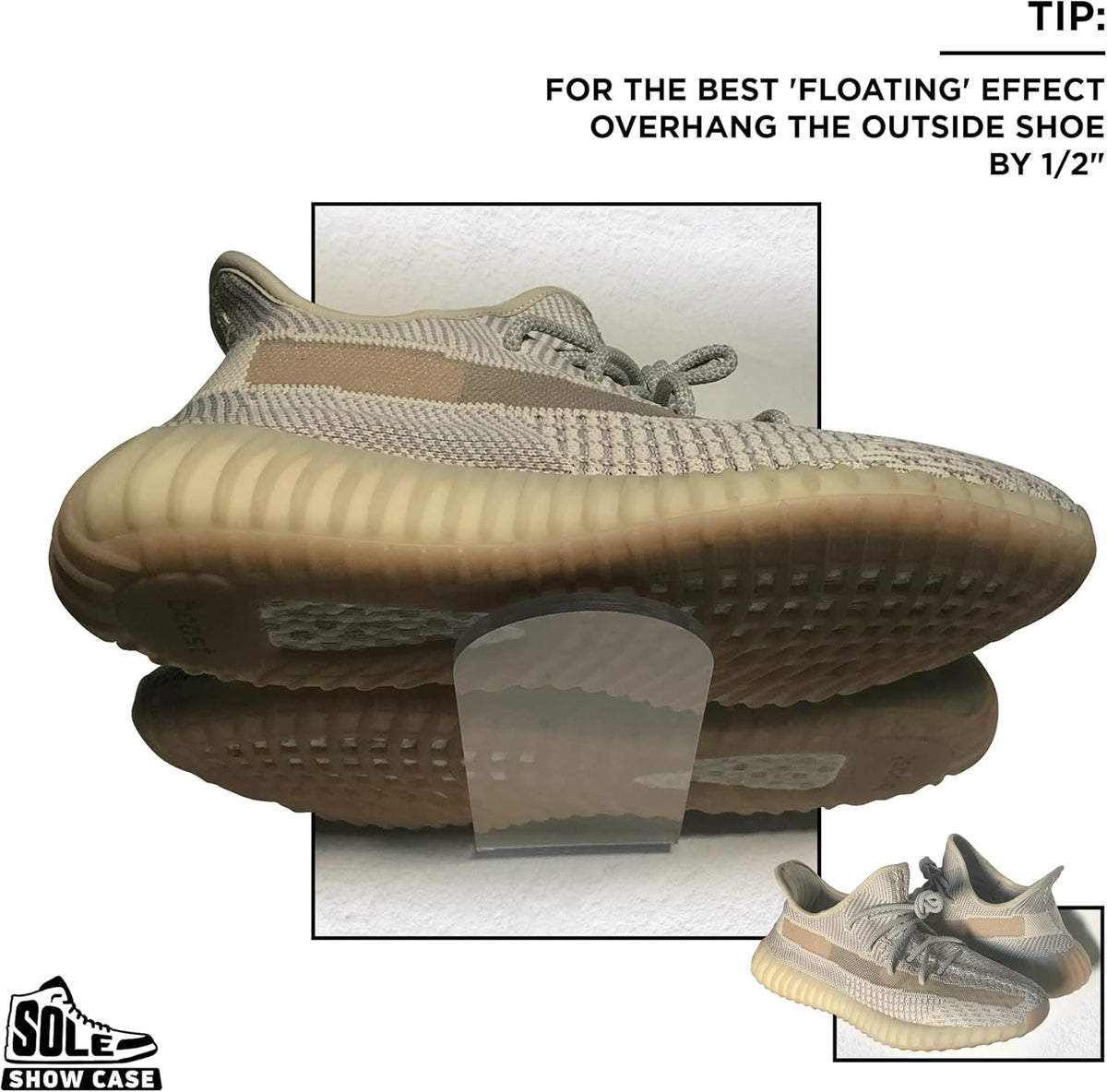 6 Clear Floating Shoe Shelves with Hardware G423714