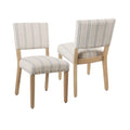 Set of 2 Stripe Dining Chair Blue/White H515