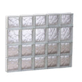 Wavy Pattern Frameless Replacement Glass Block Window B4928