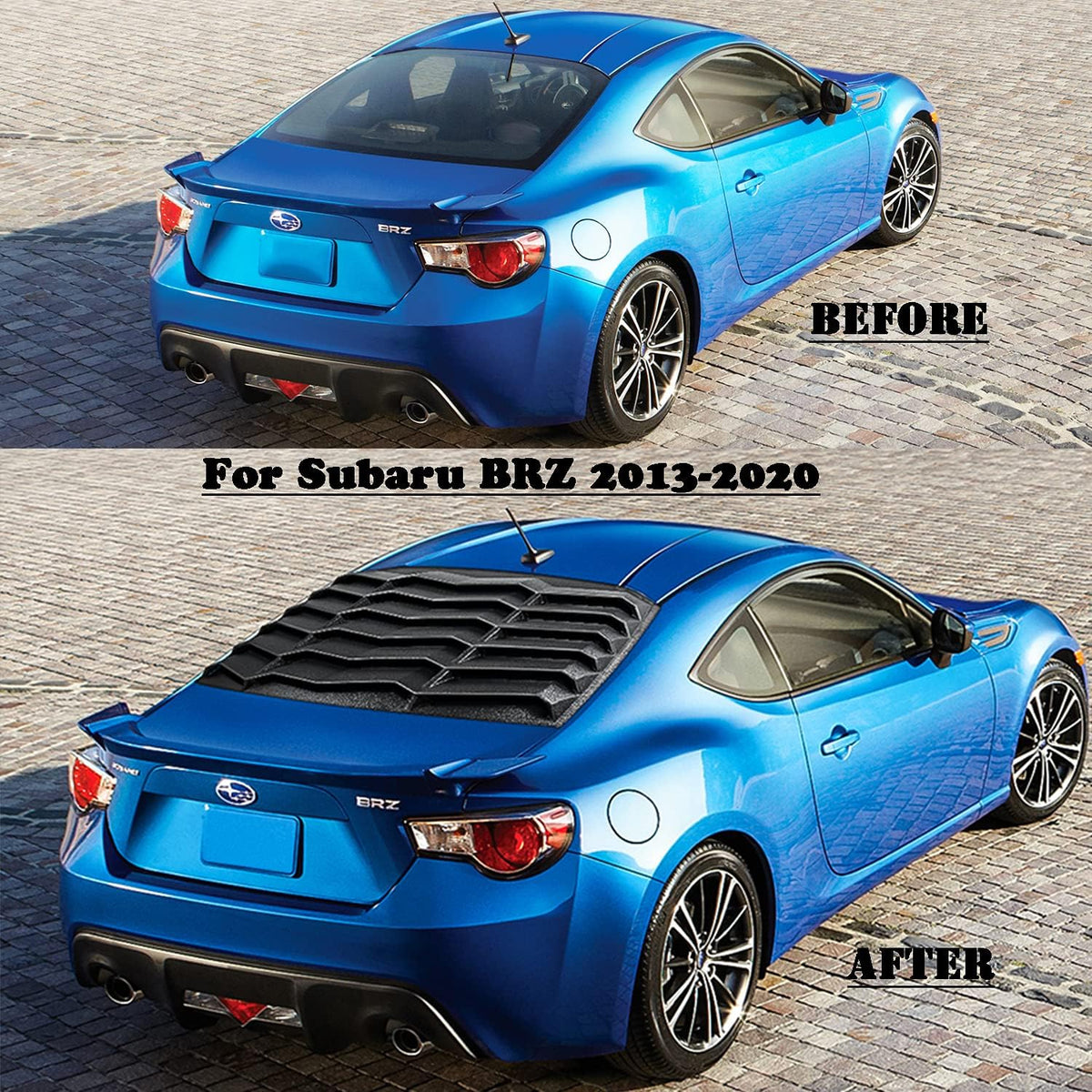 Rear Window Louver ABS Matte Black Windshield Sunshade Cover C97103