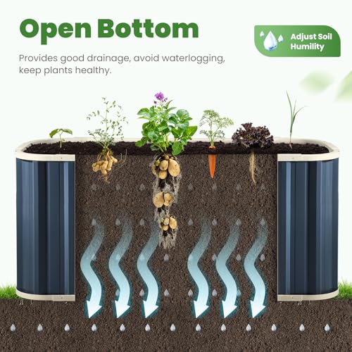 68" x 36" x 24" Galvanized Steel Raised Garden Bed E777723
