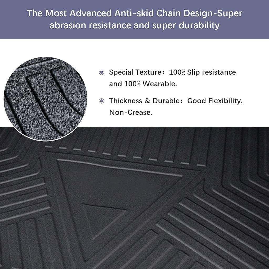 Black TPO Waterproof Rear Cargo Tray Trunk Floor Mat Protector P235