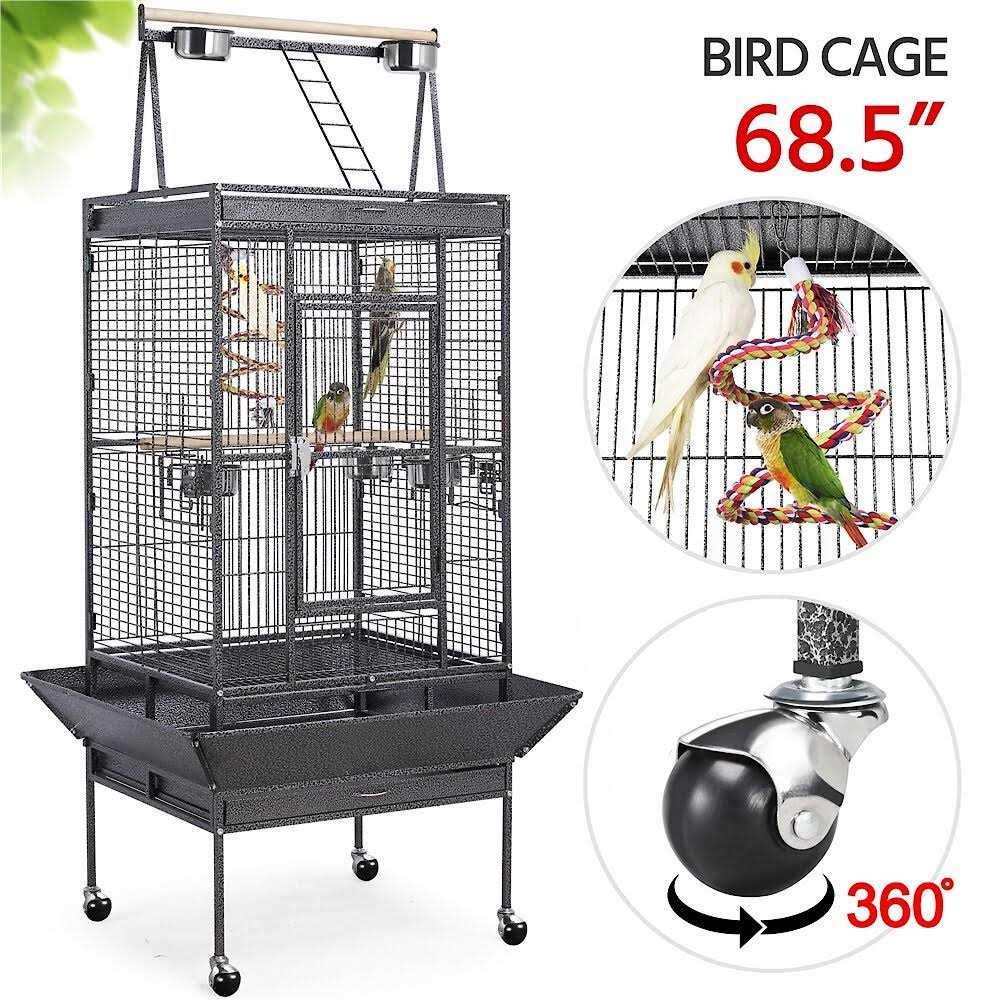 Rolling Bird Cage & Playtop Y250557