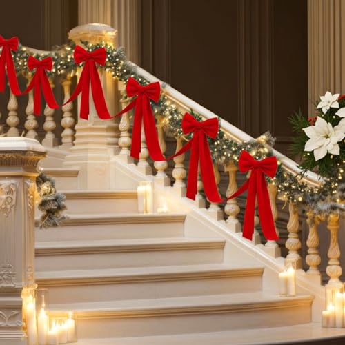 Velvet Bow Garland with 6 Pcs Large Bow F248743