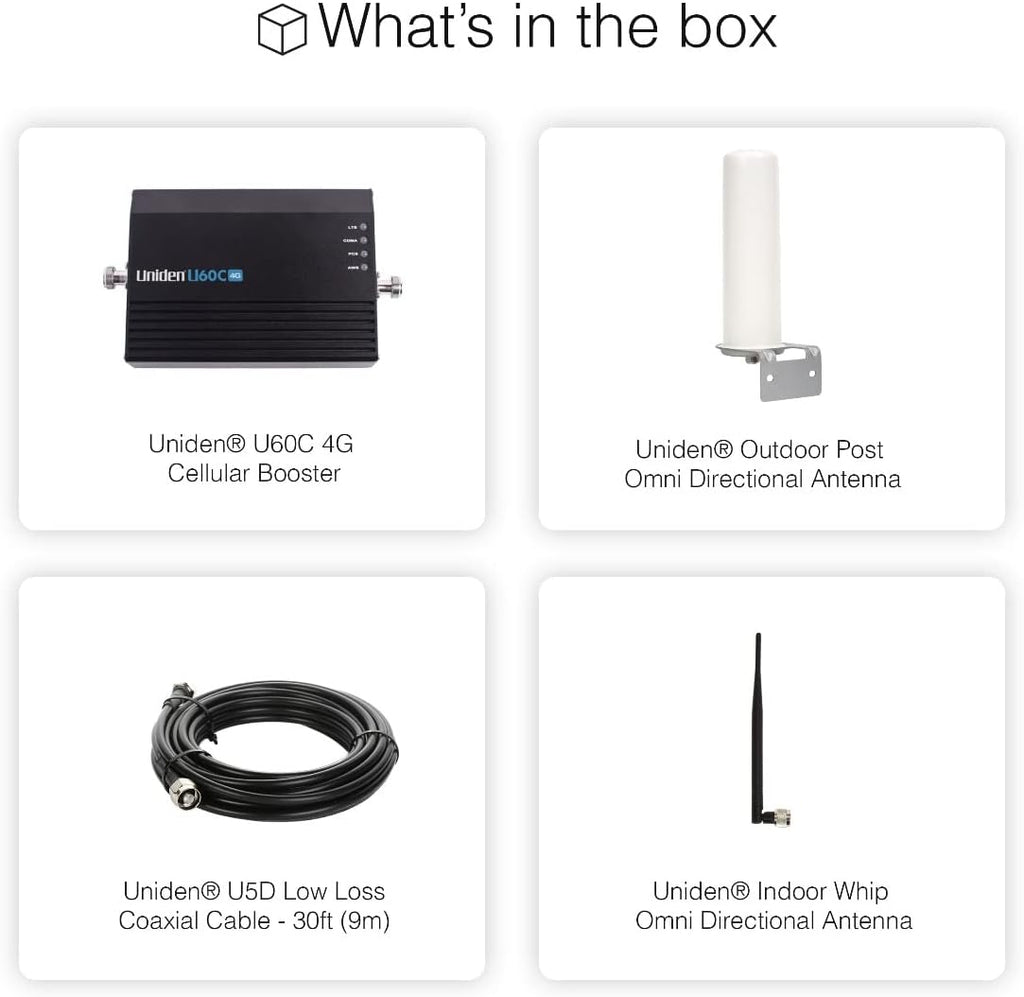 Cell Phone Signal Booster with Omni Whip Antenna, 5G Ready, Up to 1,500 sq ft Z313227