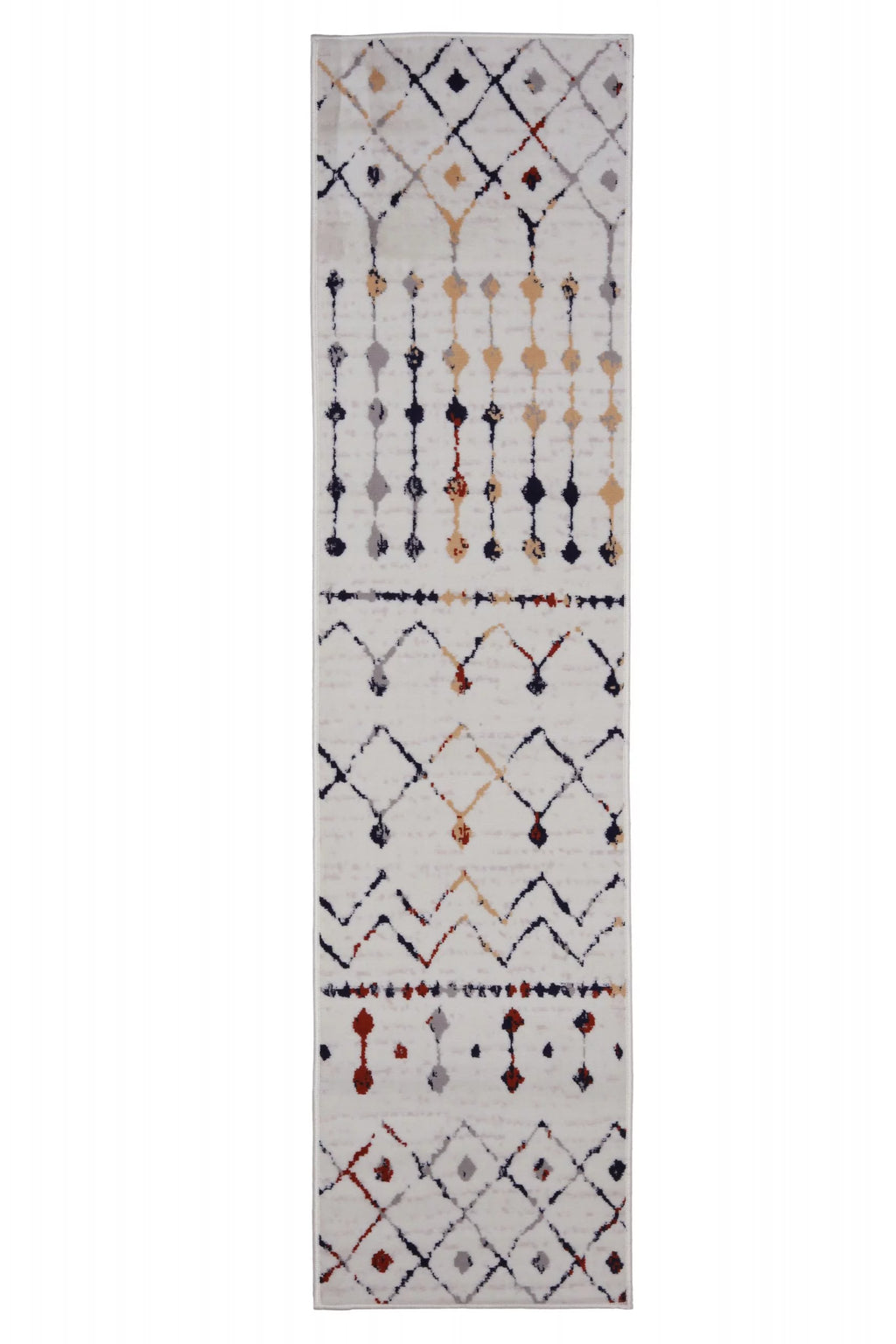 Ivory 2 ft. x 8 ft. Moroccan Style Area Rug U99933