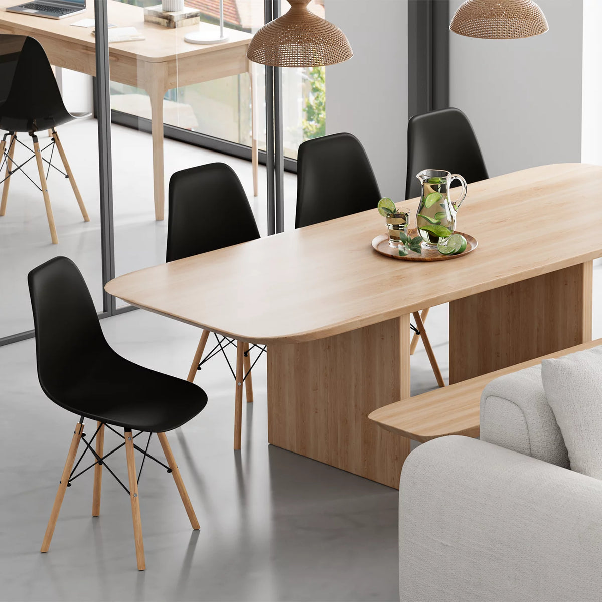 Black Plastic Dining Chair X8334